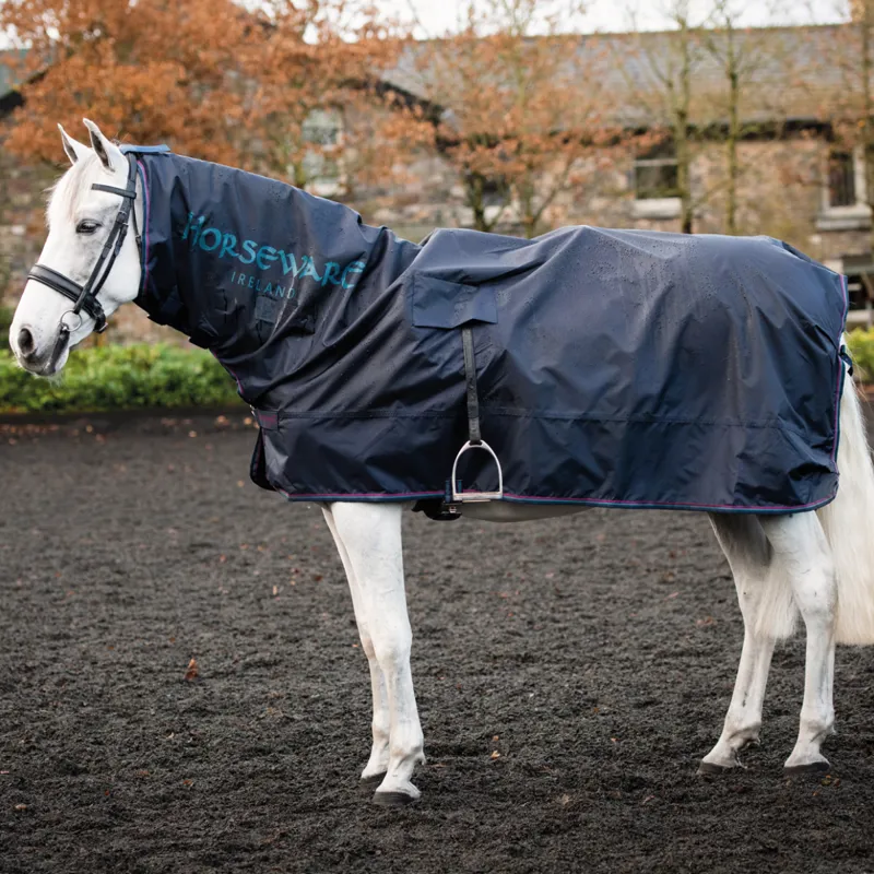 Horseware Rambo Mack in a Sack - Navy/Burgundy/Teal/Navy